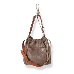 Anthropologie Schuler and Sons Brown Leather Hobo Shoulder Bag
